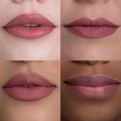 Urban Decay 24/7 Glide-On Lip Pencil Manic Rosy Wine swatches on arm showing rich color payoff.