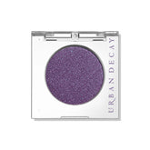 Urban Decay 24/7 shadow single in deep purple shimmer with blue shift for crease-free, long-wear color.