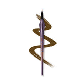 Urban Decay 24/7 Inks Whiskey swatch shows bold matte brown for defined eyes