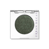 URBAN DECAY 24/7 Psych warm green metallic swatch showing bold color payoff