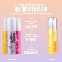 Urban Decay All Nighter spray application demonstrates even distribution