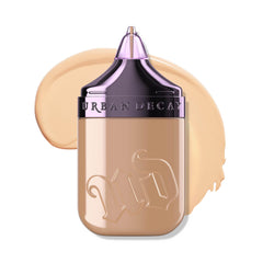Urban Decay Face Bond foundation bottle-pump showcases self-setting, transfer-resistant formula for long wear.