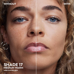 Urban Decay Face Bond foundation shade 17 arm swatches show buildable coverage for a natural look