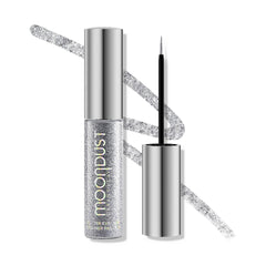Urban Decay Moondust Liquid Eyeliner Glamrock silver bottle for quick-dry sparkle