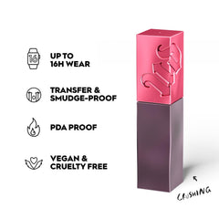 Urban Decay Vice Lip Bond Crushin applying tip shows quick, smooth color payoff.