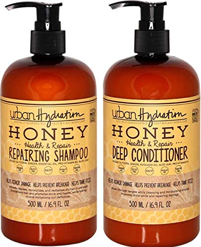 Urban Hydration Honey Health and Repair Shampoo bottle front—sulfate-free cleansing for all hair types.