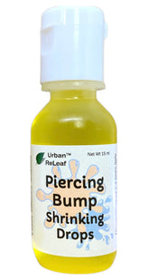 Urban ReLeaf piercing drops bottle front for gentle post-piercing care.