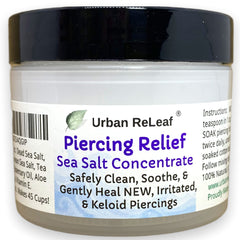 Urban ReLeaf Piercing Relief bottle-concentrated aftercare for soothing piercings.