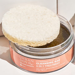 Urban Skin Rx application method demonstrates massage technique for improved product absorption.