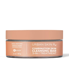 Urban Skin Rx Combination Skin 3-In-1 Bar with jar showcases multitasking daily skincare.