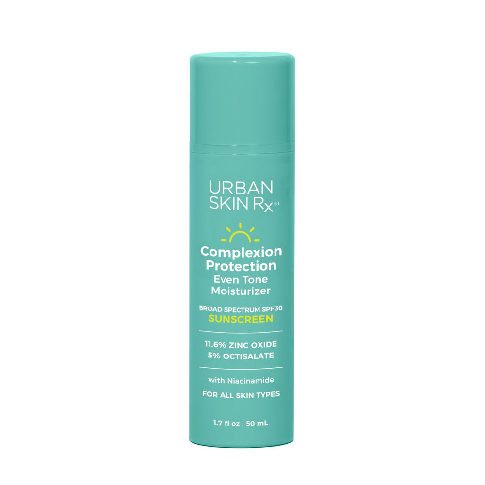 Urban Skin Rx Complexion Protection SPF30 bottle showing lightweight hydration and sun protection