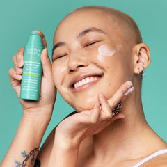 Urban Skin Rx Complexion Protection SPF30 dispenser indicates easy, even application