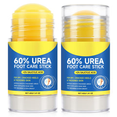 Urea foot cream stick application showing targeted, mess-free foot care