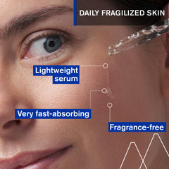 Uriage Cica-Daily Serum texture swirls on skin for fast-absorbing hydration