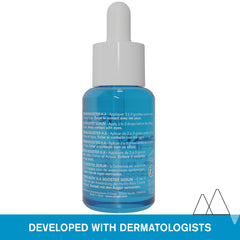 Uriage Serum Booster H.A. droplet on skin highlights quick absorption for refreshed skin.