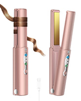 URJD portable titanium cordless straightener front view for quick on-the-go touch-ups
