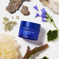 Ursa Major Alpine Rich Cream lid-open jar ready for AM/PM routine