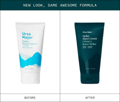 Ursa Major shave cream texture closeup demonstrates rich, cushiony feel without lather.