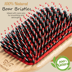 URTHEONE wooden paddle brush with ergonomic handle for daily grooming.