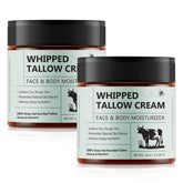 Uruses beef tallow balm packaging shows twin jars for versatile skin care.