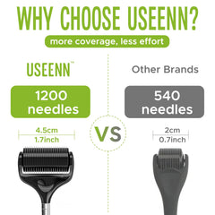 USEENN Ultra Wide Titanium Derma Roller in case for safe storage.