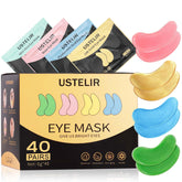 USTELIR 24K Gold under-eye patches for smoother skin and brighter eye area