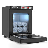 Utenzi Hot Towel Warmer front view, compact professional design for salons.