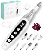 UTILYZE Pedilux Pro cordless nail file kit laid out for a complete at-home manicure and pedicure.