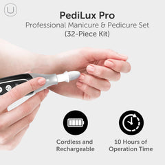 UTILYZE PediLux Pro cordless design enables portable nail care on the go