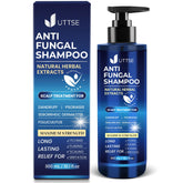 Uttse anti-fungal shampoo bottle for soothing scalp care and itch relief.
