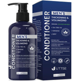 Uttse Biotin Hair Growth Conditioner bottle pour for daily nourishment and thicker-looking hair