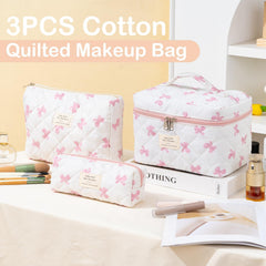 UUYUUY makeup bag easy-care cotton — durable material for frequent travelers.