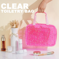 UUYUUY travel-friendly clear pouch ideal for cosmetics and toiletries on the go.