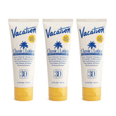 VACATION Classic Sunscreen Lotion bottle provides fast rub-in protection for all skin tones