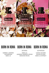 Valentino Donna Born In Roma Extradose bottle closeup, amber warmth for evening wear