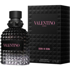 Valentino Uomo Born in Roma 50ml bottle front; woody spicy fragrance for evenings