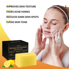 VALITIC soap bar closeup shows texture and gentle cleansing potential