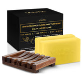 VALITIC brightening soap lather shows lemon-turmeric formula for radiant skin