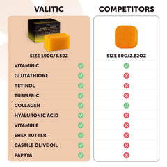 VALITIC soap bar side-view showing texture for gentle daily cleansing