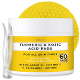 VALITIC Turmeric Kojic Pad Pack closeup showing exfoliating texture for brighter skin.