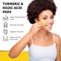 VALITIC Turmeric Kojic Pre-soaked Pad demonstrates mess-free, convenient use.