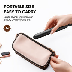 VANESSA PRO mini flat iron compact size fits short-hair styling on the go.