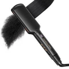 Vanessa Pro titanium flat iron close-up of the 2-inch plate for smooth styling