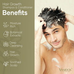 VANIDOX shampoo and conditioner set front view showcasing complete care kit.