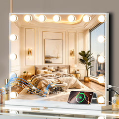 VANITII GLOBAL Hollywood vanity mirror with lights provides bright, even makeup-ready glow