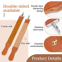 Textura de cuero Vanki, textura gruesa, favorece afilado uniforme.