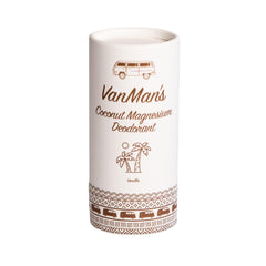 VanMan magnesium-vanilla deodorant stick application showing smooth glide and long-lasting odor control