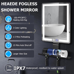 Vanmirr 5000mAh rechargeable mirror runs long on a single charge for daily use.