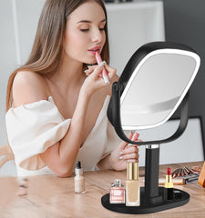 Vanmirr 1x/10x dual mirror for precise eyeliner and brow detailing