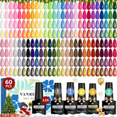 VANREESA gel nail polish set with 55 colors, vibrant palette for any occasion.